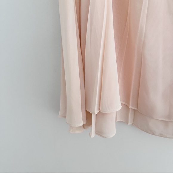 Banana Republic Layered Chiffon Pink Midi Skirt - Picture 3 of 6